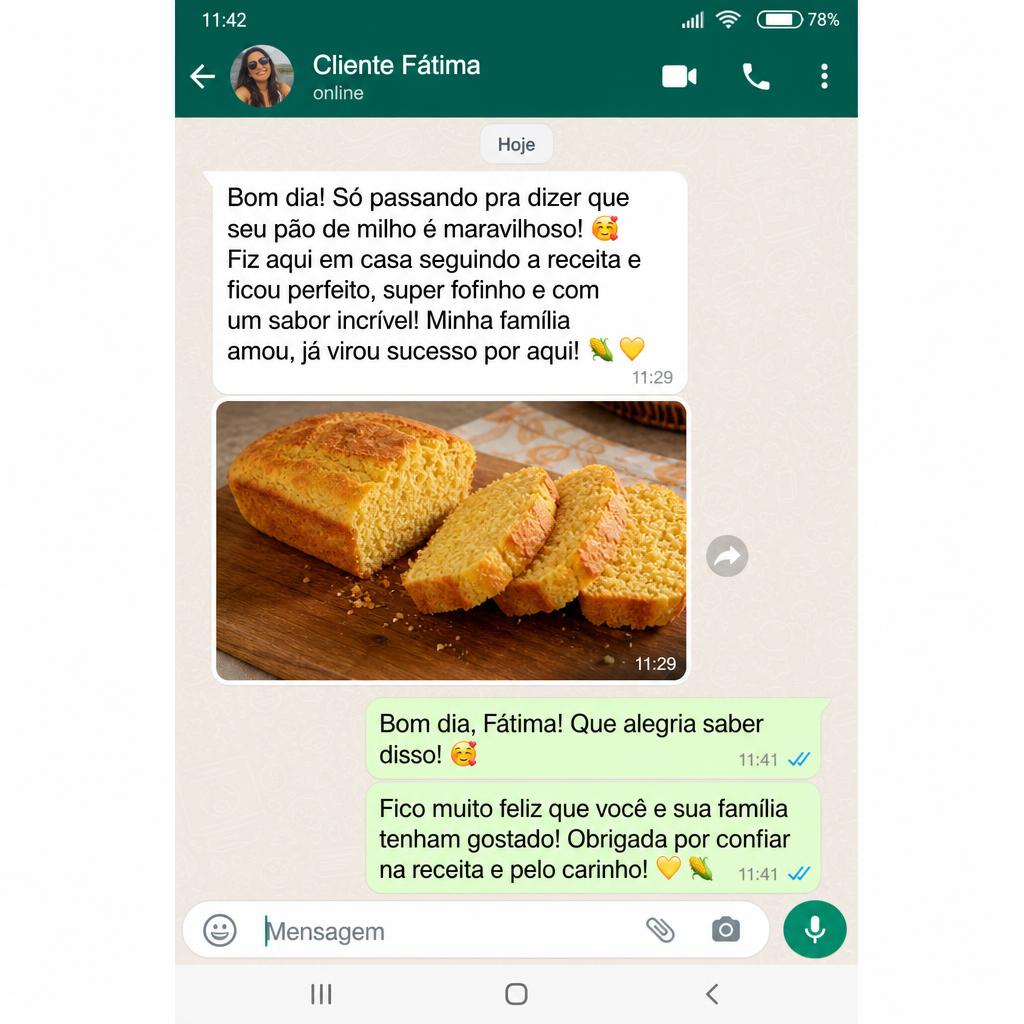 Depoimento 3 de leitora sobre as receitas