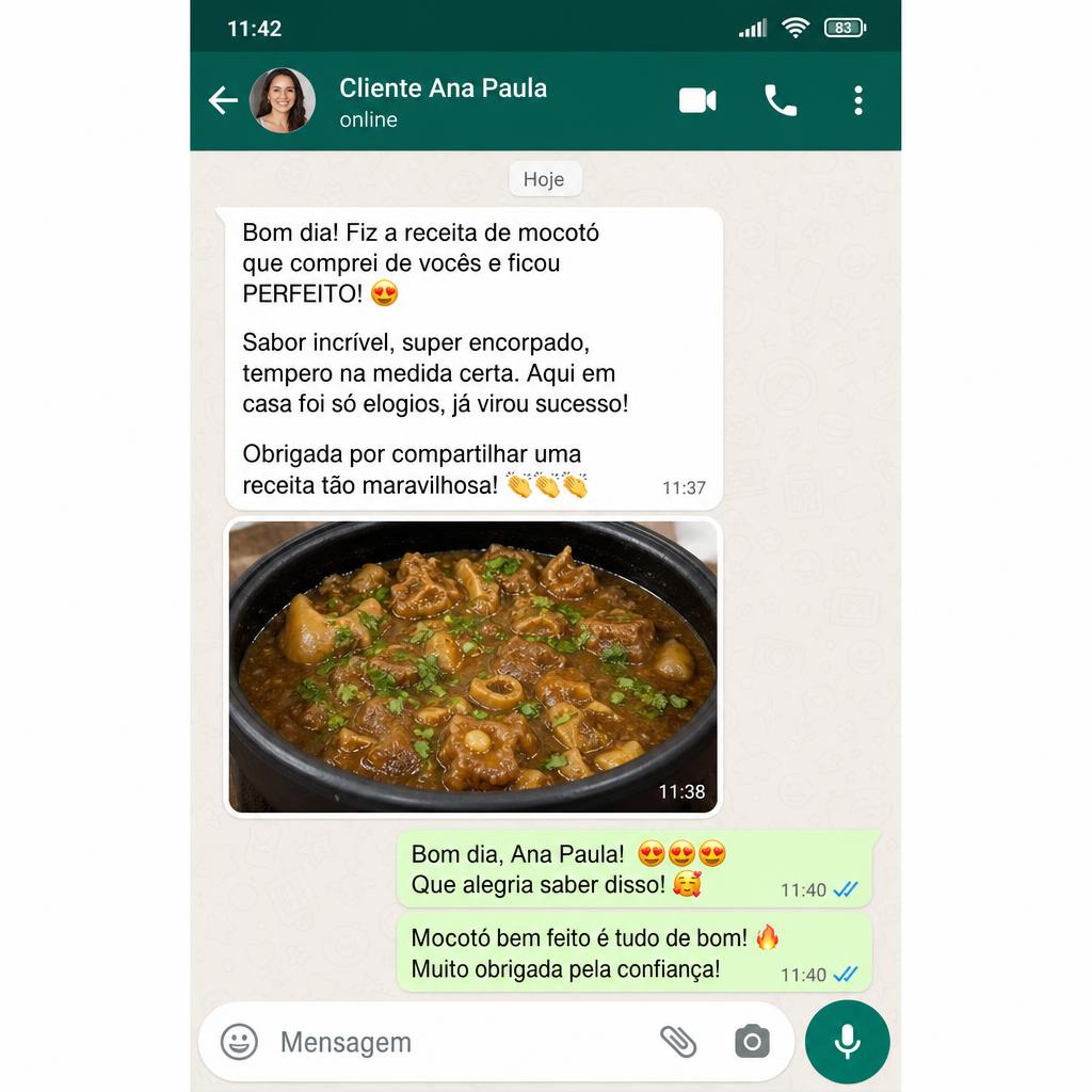 Depoimento 1 de leitora sobre as receitas